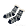 Chaussettes de pantoufles non glissantes d'hiver